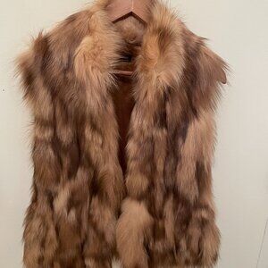 Ramiro Guardiola Spanish designer Genuine Golden Fox Fur Vest